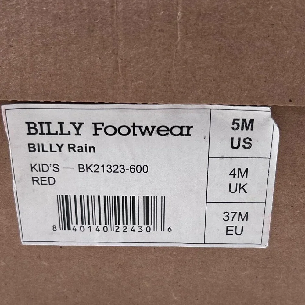 Billy Boots Red Rain Boot 5 Kids Inclusion Zip Outdoors Play School Adaptive